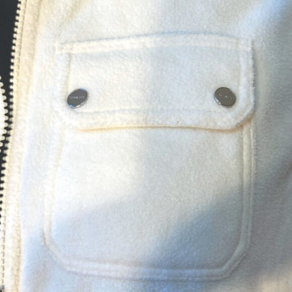 Chaps Sport SZ L Ivory Zip Front Outerwear Vest Poly Fleece warm comfy - Picture 4 of 13